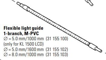 Flexible light guide, 8 mm / 1000 mm